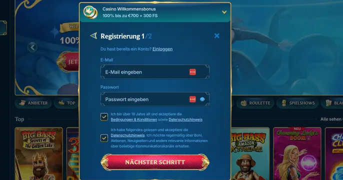 registrieren Casino Aquawin
